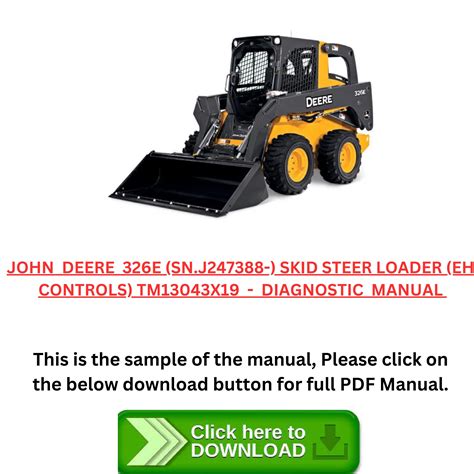 john deere 326e skid steer manual|326d john deere specs.